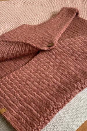vest rose herringbone