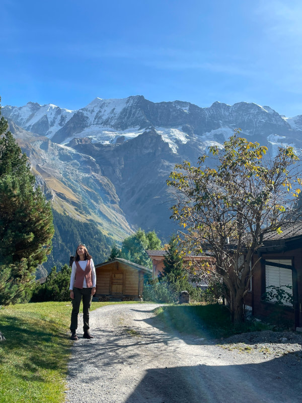 wool vest in mountains