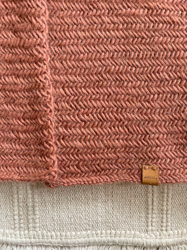 Wool Knit Vest in Rose Herringbone - Image 7